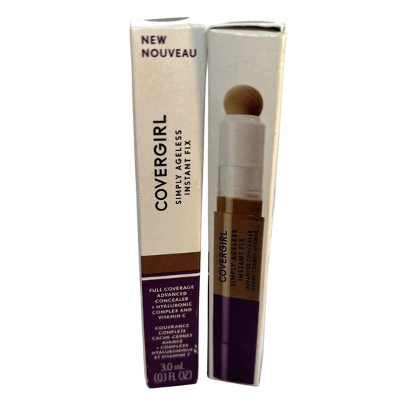 Covergirl Consealer Simply Ageless Instant Fix 1 oz Deep Fonce 390 Lot of 2 New - Picture 1 of 5